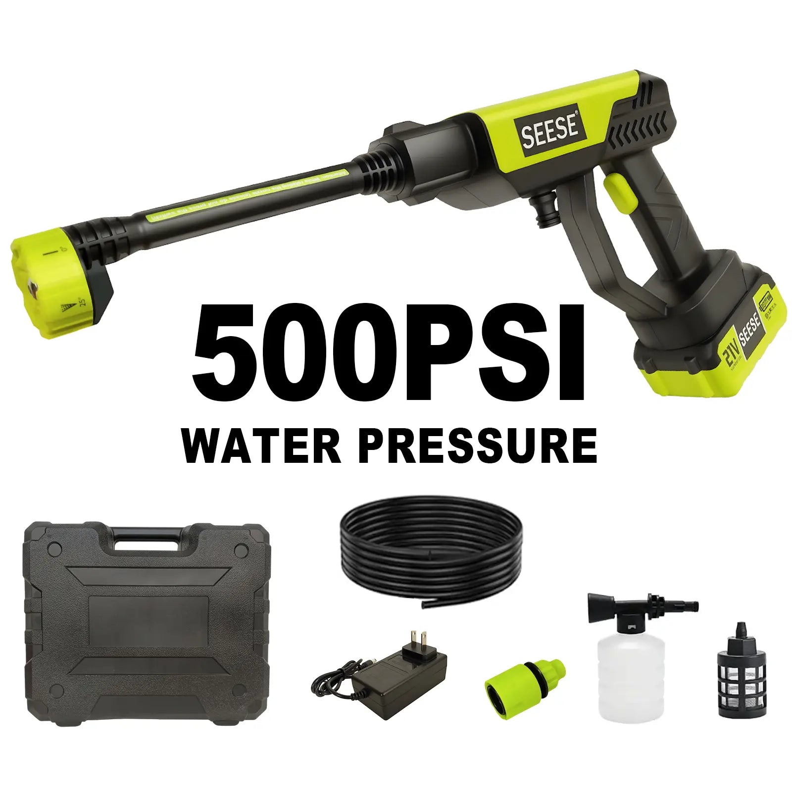 【Dealsforyoudays】Seese Cordless Pressure Washer and Single Port Charger Base, Bottle Portable Washer for Car,Home Cleaning & Garden Watering