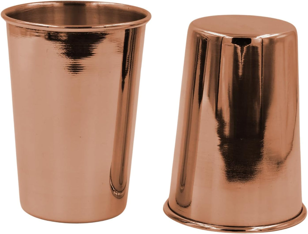 Elevate Your Hydration with Our Handmade Copper Cups Set of 2 - 10.14 Oz (300 Ml) - Enjoy Health Benefits of Pure Copper Drinking Tumblers!