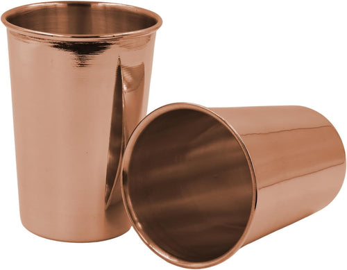 Elevate Your Hydration with Our Handmade Copper Cups Set of 2 - 10.14 Oz (300 Ml) - Enjoy Health Benefits of Pure Copper Drinking Tumblers!