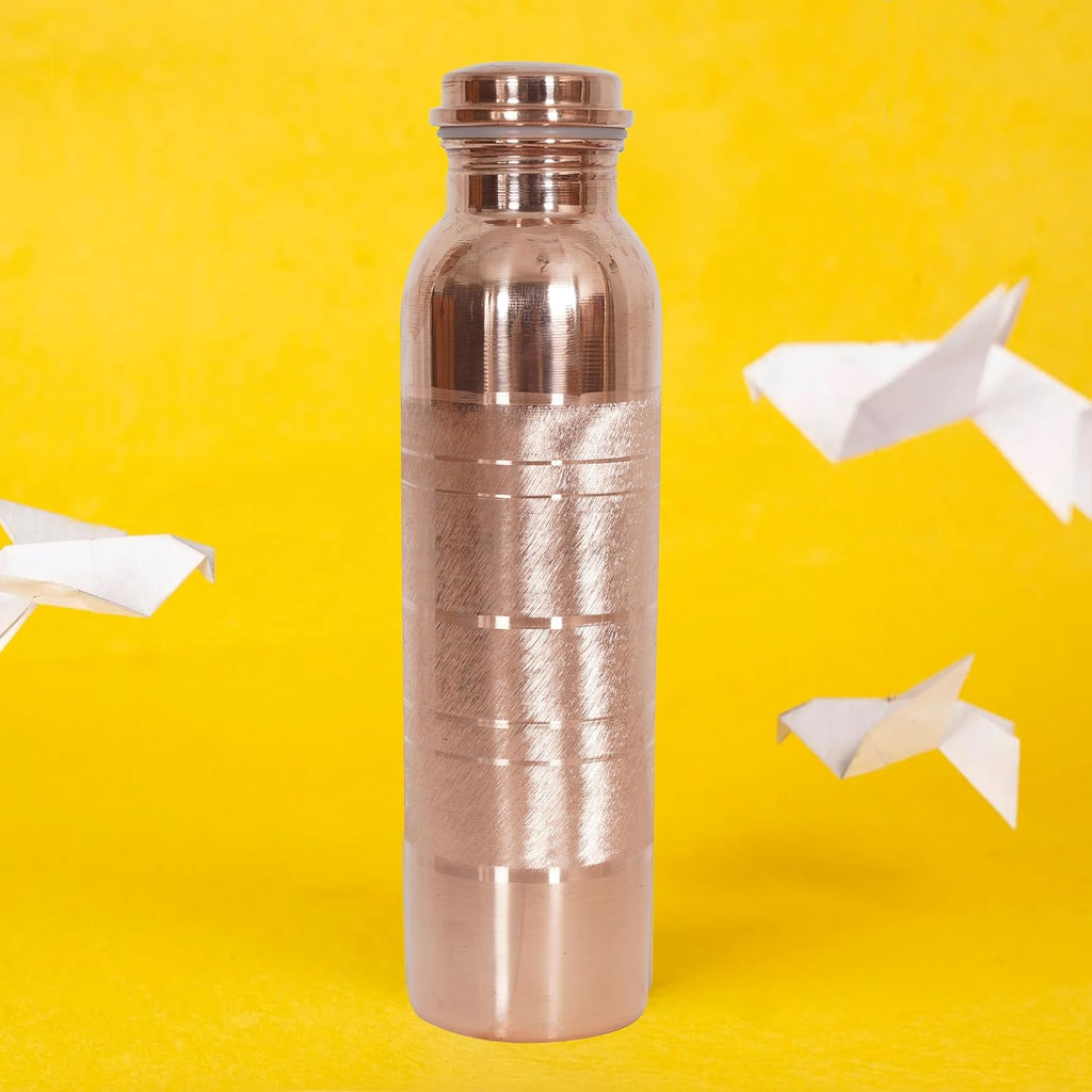 Elevate Your Hydration with the Leak-Proof 34 Oz Pure Copper Water Bottle - Handcrafted for Wellness