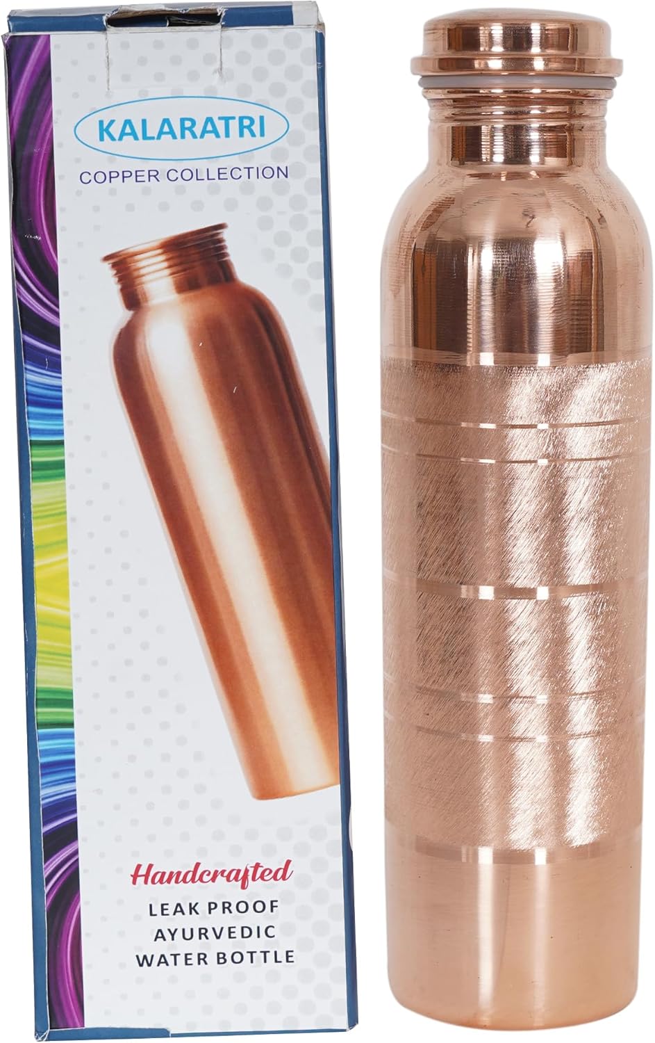 Elevate Your Hydration with the Leak-Proof 34 Oz Pure Copper Water Bottle - Handcrafted for Wellness