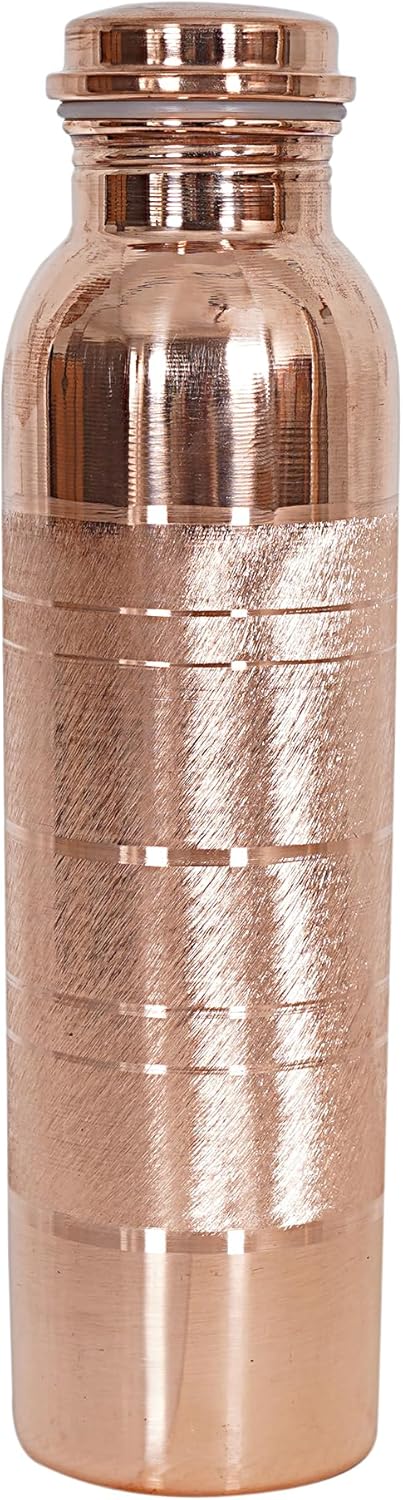 Elevate Your Hydration with the Leak-Proof 34 Oz Pure Copper Water Bottle - Handcrafted for Wellness