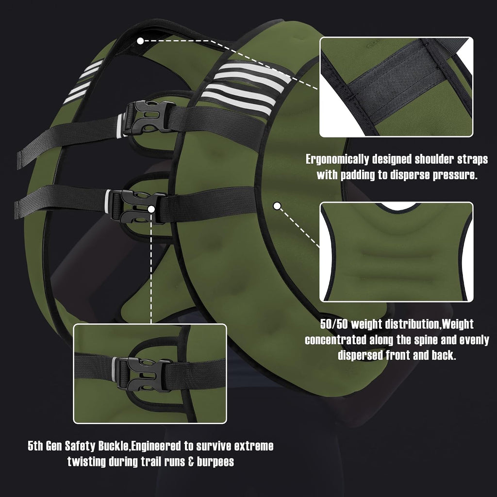 Elevate Your Workout with Our Adjustable Weighted Vest - 5 to 30 lbs for Ultimate Strength Training and Weight Loss