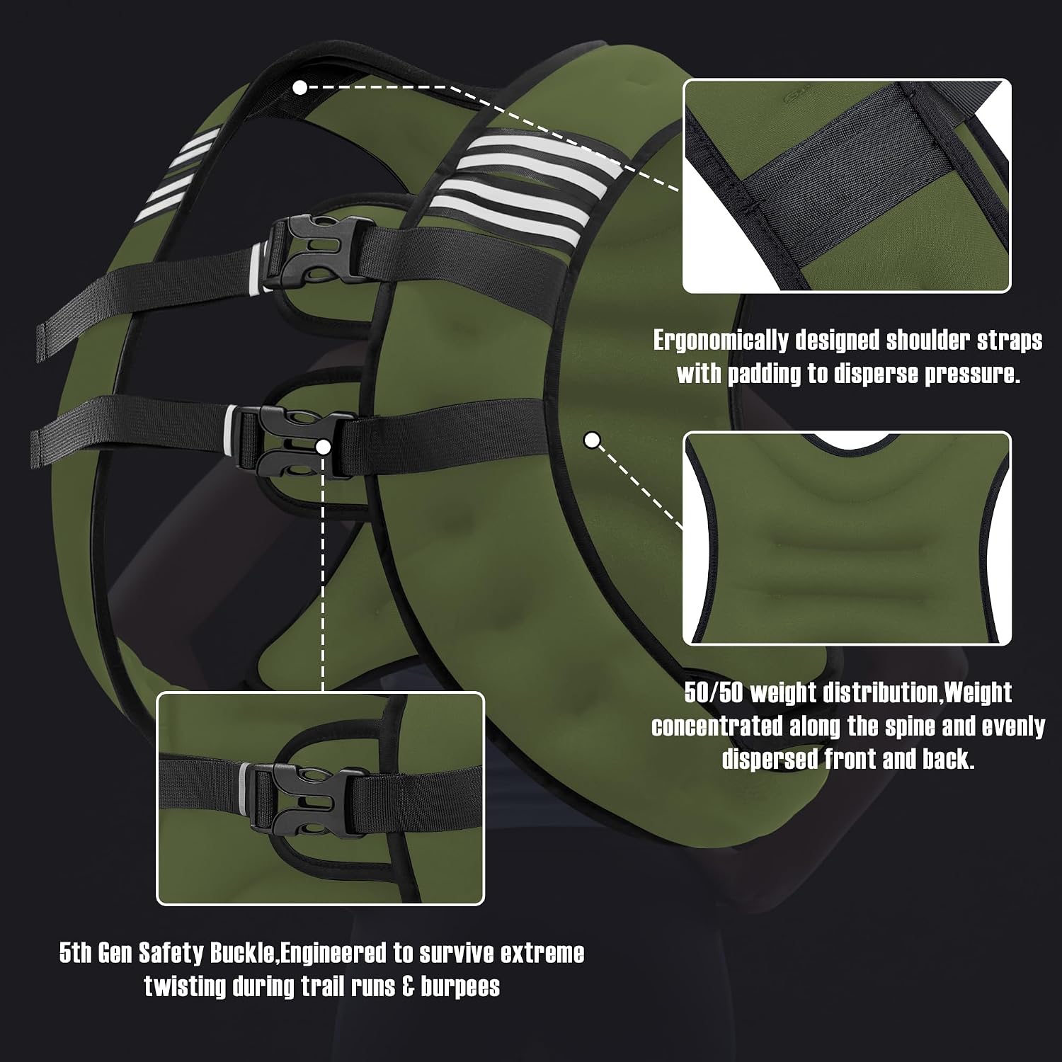 Elevate Your Workout with Our Adjustable Weighted Vest - 5 to 30 lbs for Ultimate Strength Training and Weight Loss