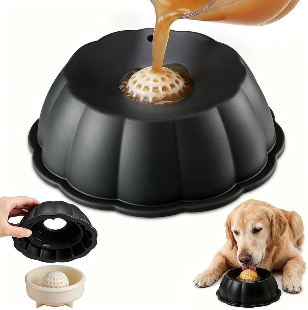 Transform Mealtime with Our Interactive Slow Feeder Dog Bowl - Perfect for Liquid Treats, Anxiety Relief, and Healthy Eating for All Breeds!