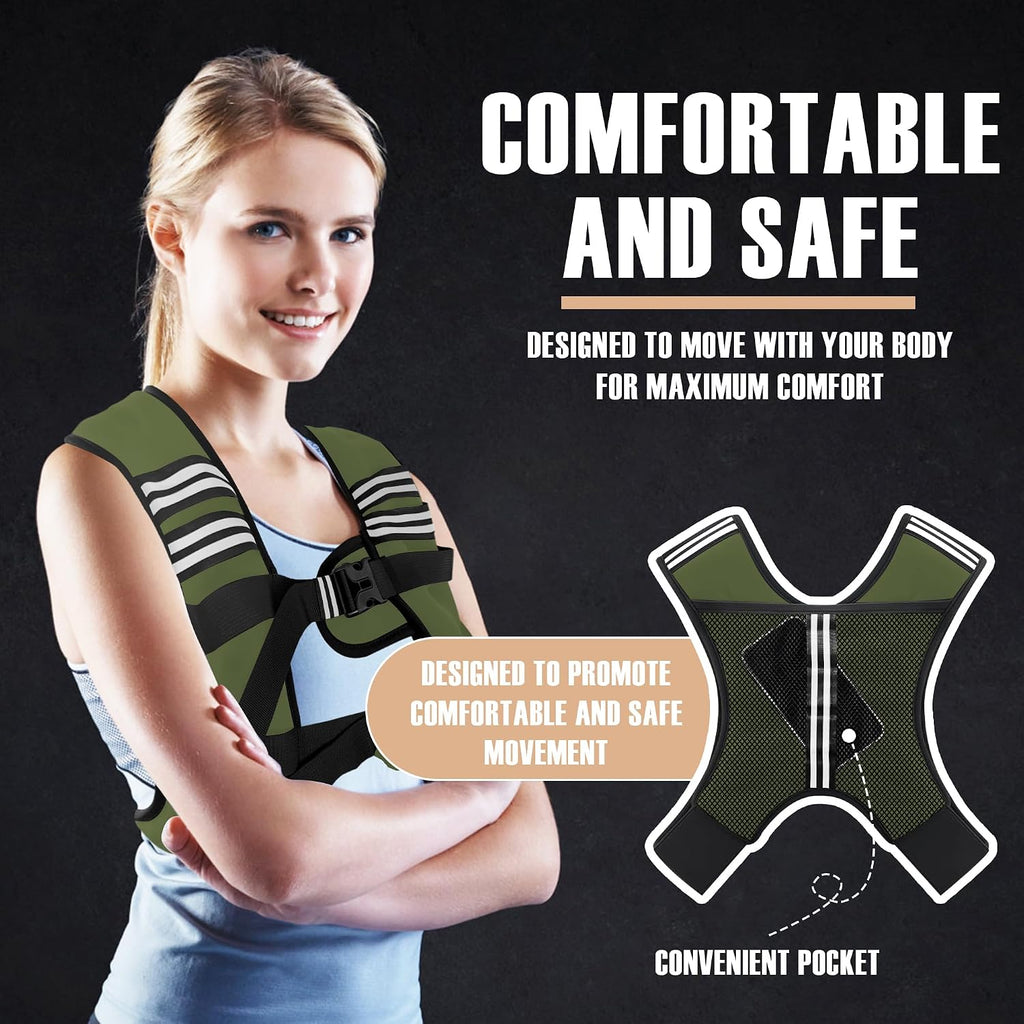 Elevate Your Workout with Our Adjustable Weighted Vest - 5 to 30 lbs for Ultimate Strength Training and Weight Loss