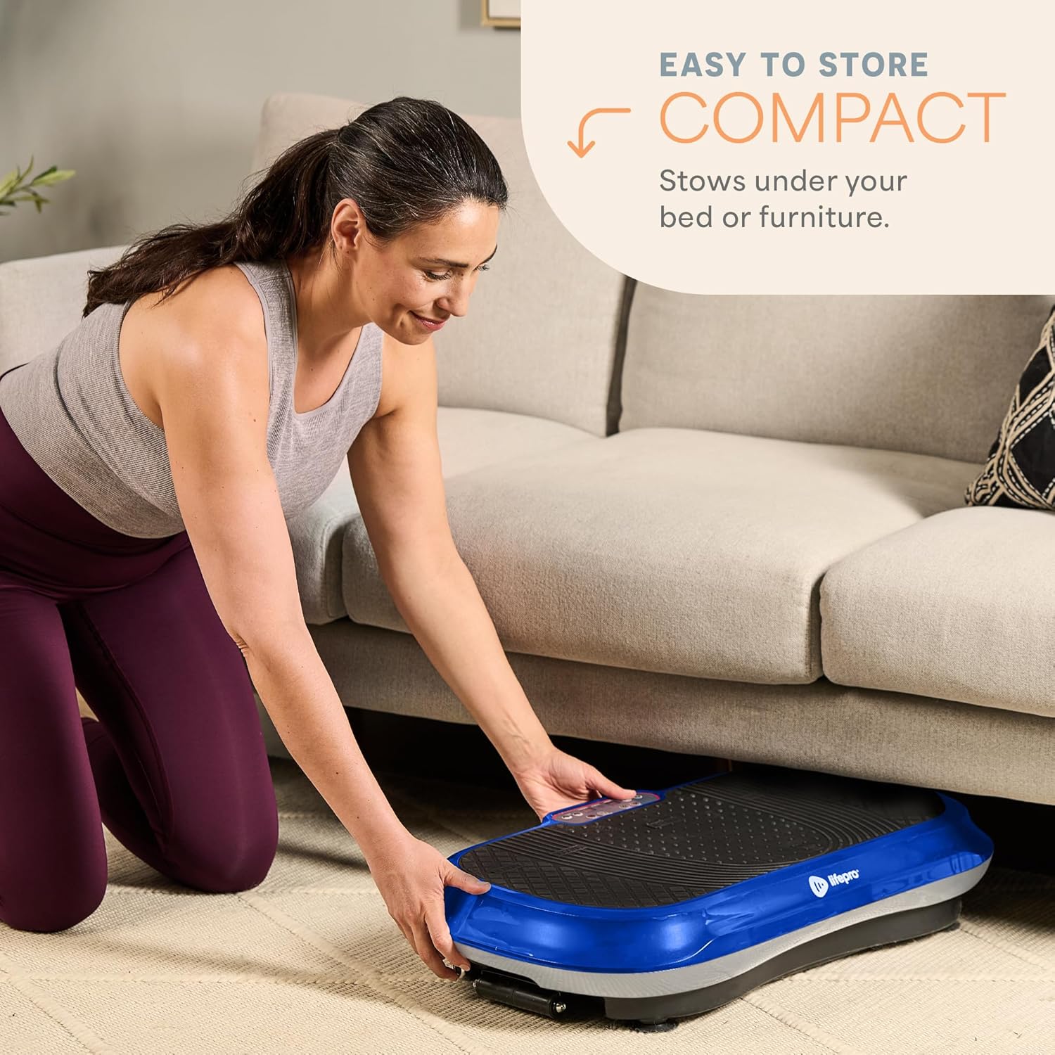 Waver Vibration Plate Exercise Machine – Elevate Your Fitness Journey with High-Intensity Vibration for Lymphatic Drainage and Full-Body Toning – Includes Loop Bands for Enhanced Workouts