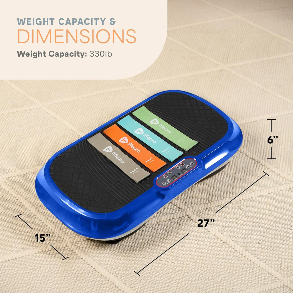 Waver Vibration Plate Exercise Machine – Elevate Your Fitness Journey with High-Intensity Vibration for Lymphatic Drainage and Full-Body Toning – Includes Loop Bands for Enhanced Workouts