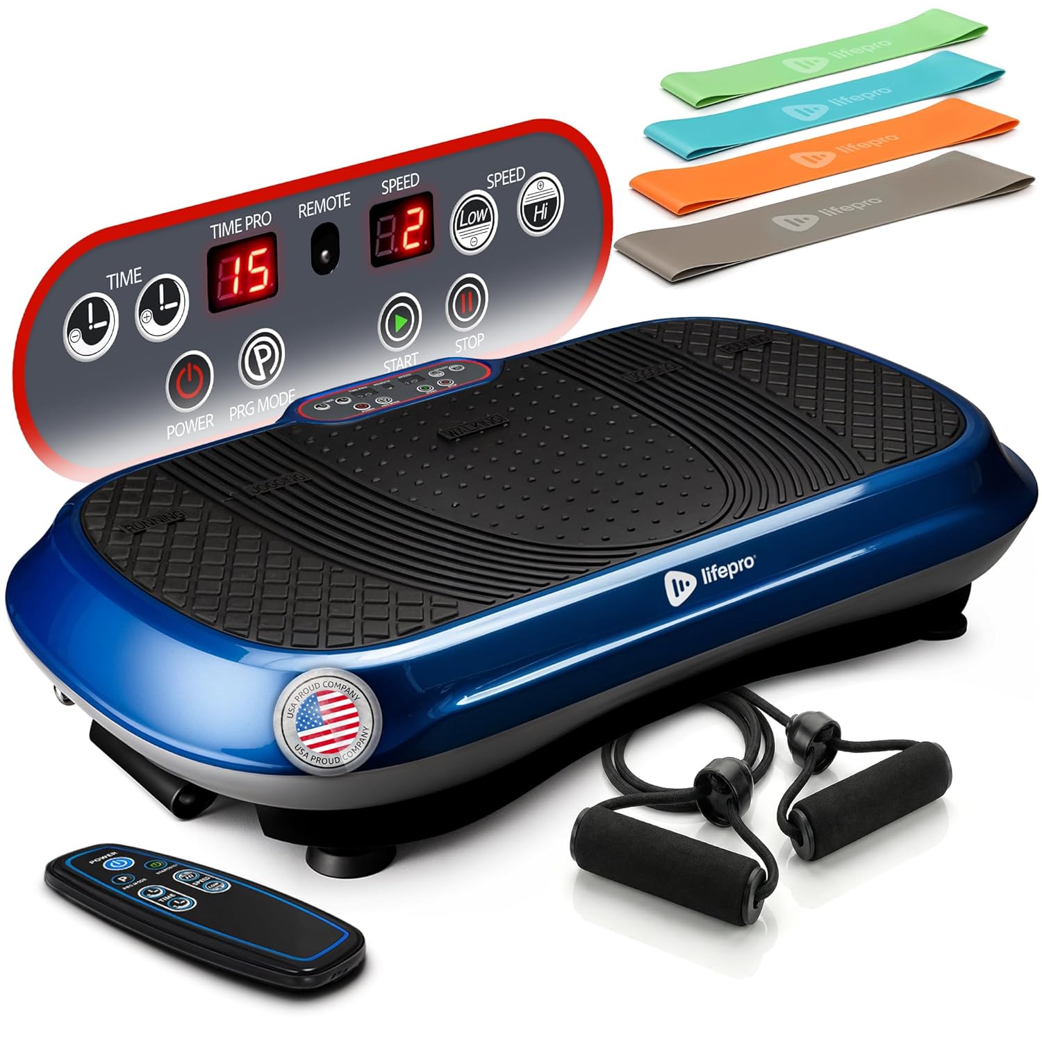 Waver Vibration Plate Exercise Machine – Elevate Your Fitness Journey with High-Intensity Vibration for Lymphatic Drainage and Full-Body Toning – Includes Loop Bands for Enhanced Workouts
