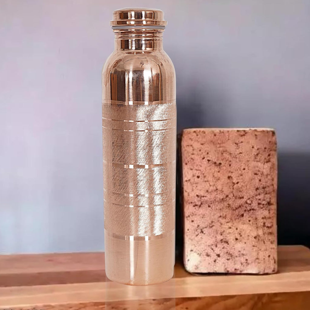 Elevate Your Hydration with the Leak-Proof 34 Oz Pure Copper Water Bottle - Handcrafted for Wellness