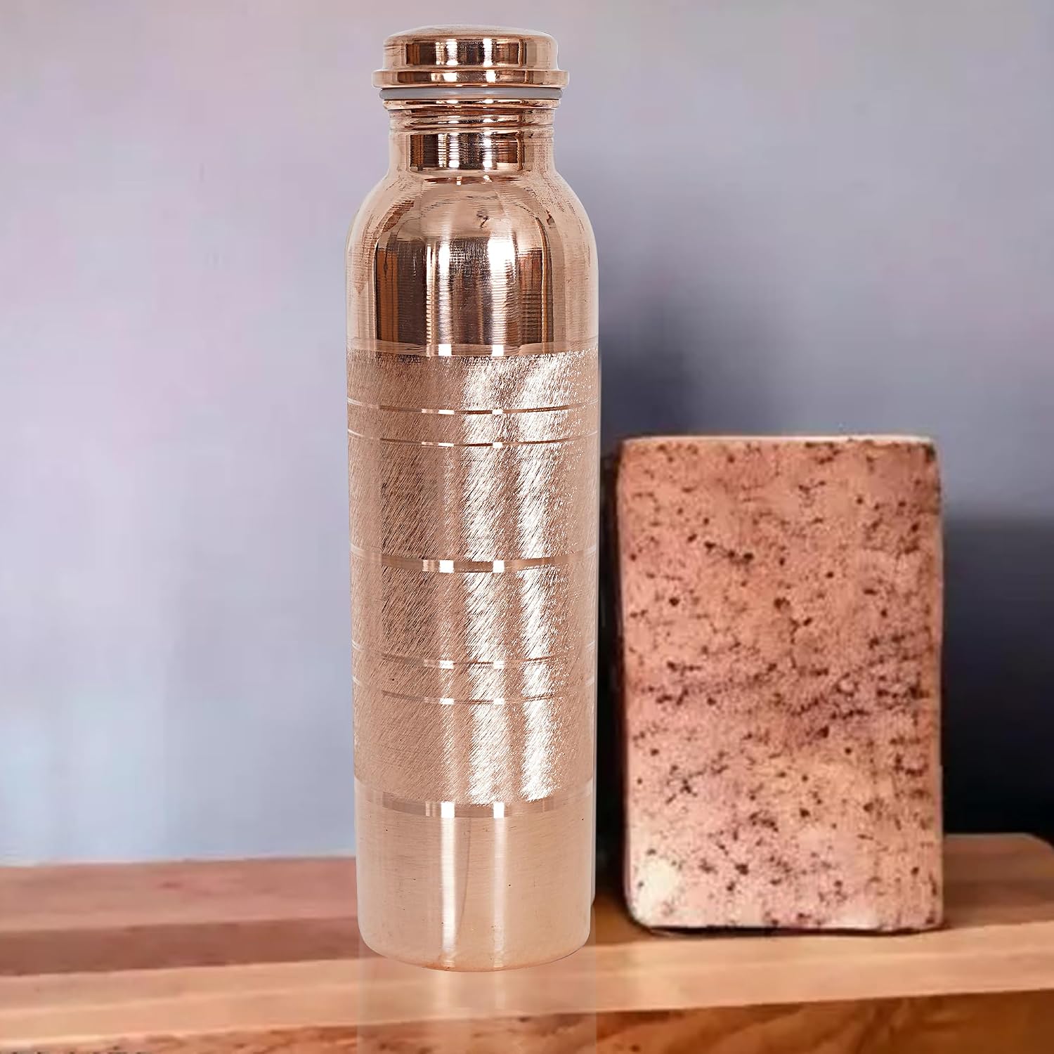 Elevate Your Hydration with the Leak-Proof 34 Oz Pure Copper Water Bottle - Handcrafted for Wellness