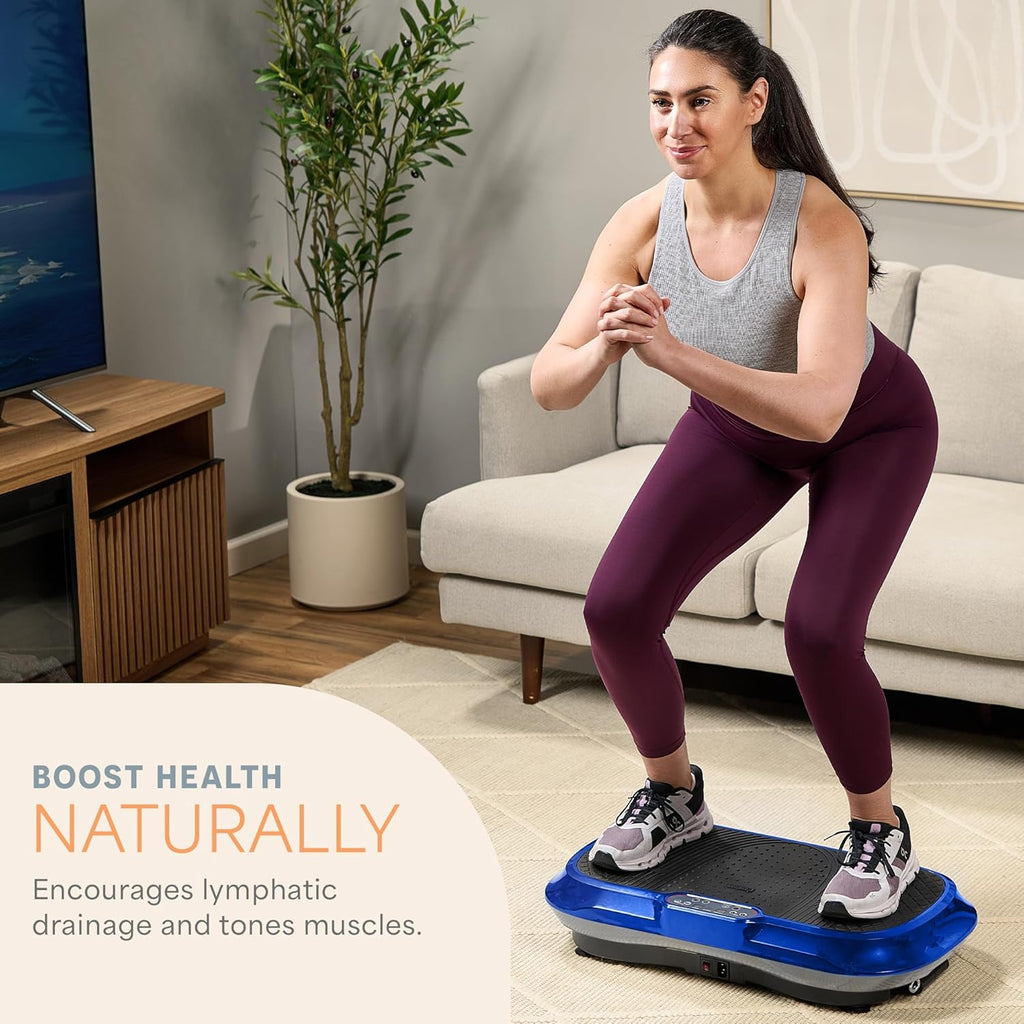 Waver Vibration Plate Exercise Machine – Elevate Your Fitness Journey with High-Intensity Vibration for Lymphatic Drainage and Full-Body Toning – Includes Loop Bands for Enhanced Workouts