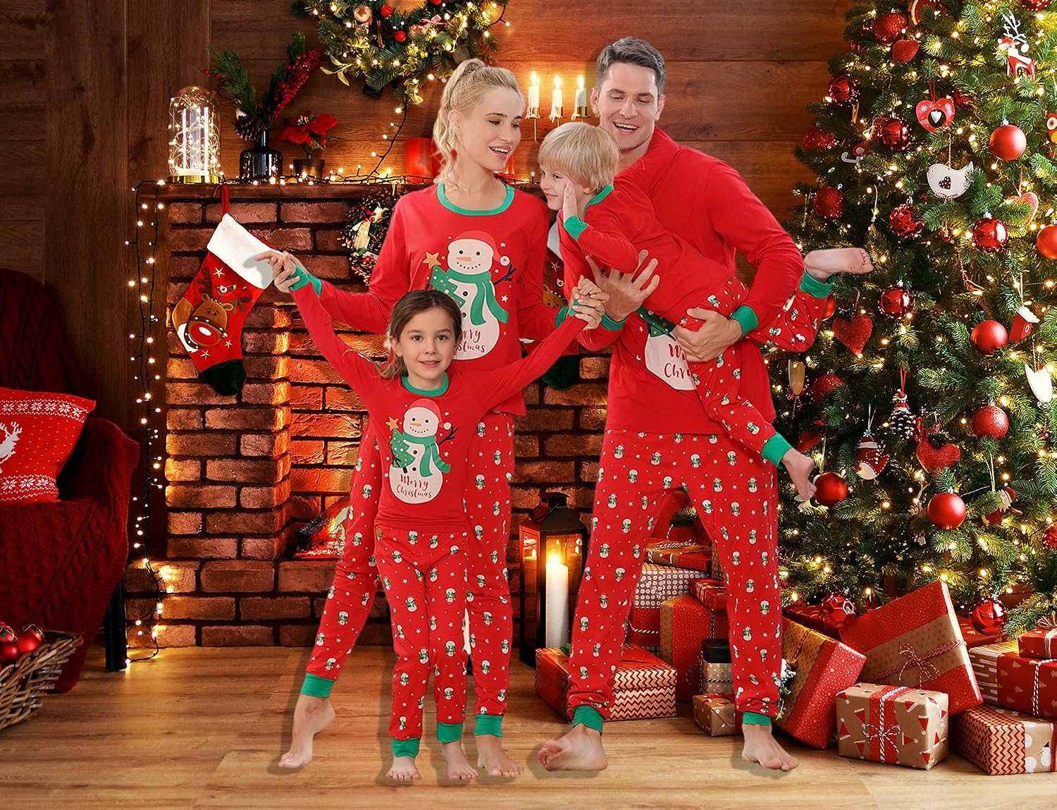 Cozy and Festive Family Pajamas for Christmas, Halloween, Thanksgiving, and Hanukkah - 100% Cotton Matching PJs for Everyone!
