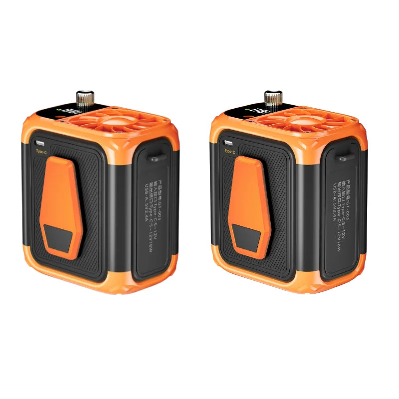 Experience Ultimate Comfort with Our High-Speed Waist Hanging Cooling Fan - USB Rechargeable 12000mAh Portable Personal Fan with 150 Adjustable Levels for Outdoor Adventures & Travel