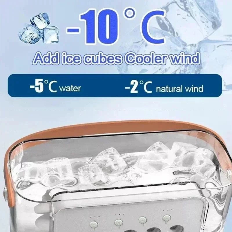 Stay Cool This Summer with the 3-in-1 Mini Air Cooler: Portable Fan, Air Conditioner, and Humidifier with LED Night Light and Adjustable Wind Speed