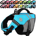 Stylish & Safe Dog Life Vest - XS Blue Sports Swim Jacket with Leash Ring & Handle for Swimming & Boating - Adjustable & Reflective for Puppies and Small Dogs